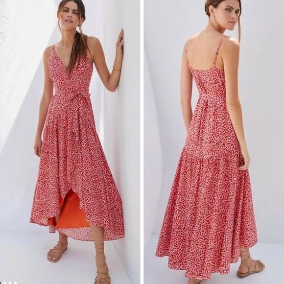 NWT Anthropologie x Hutch Flutter Wrap Midi Dress Size XSP - Picture 1 of 10